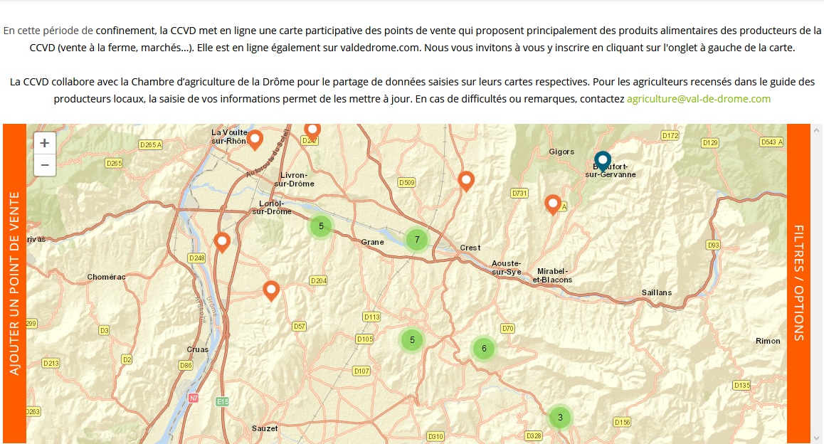 carte points de vente agriliens