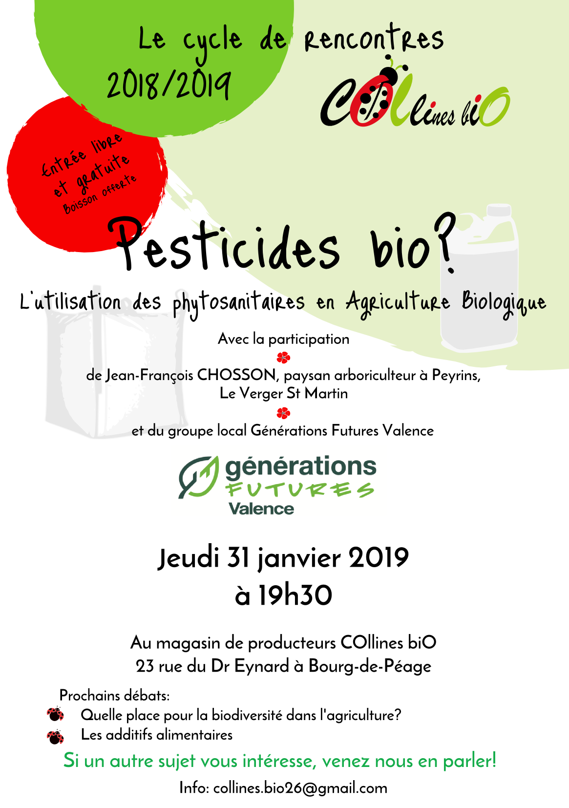 Affiche debat CB Pesticides bio